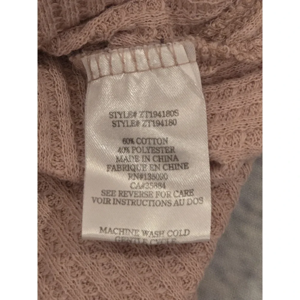 Altar'd State Womens Sz M (Oversized) Waffle Knit Tunic Top Dusty Rose - Picture 8 of 8